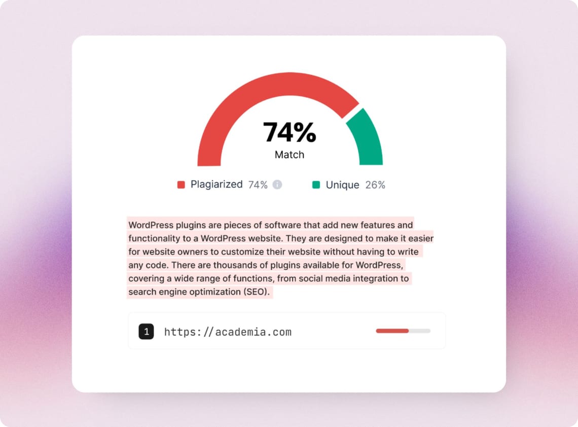 Plagiarism Checker